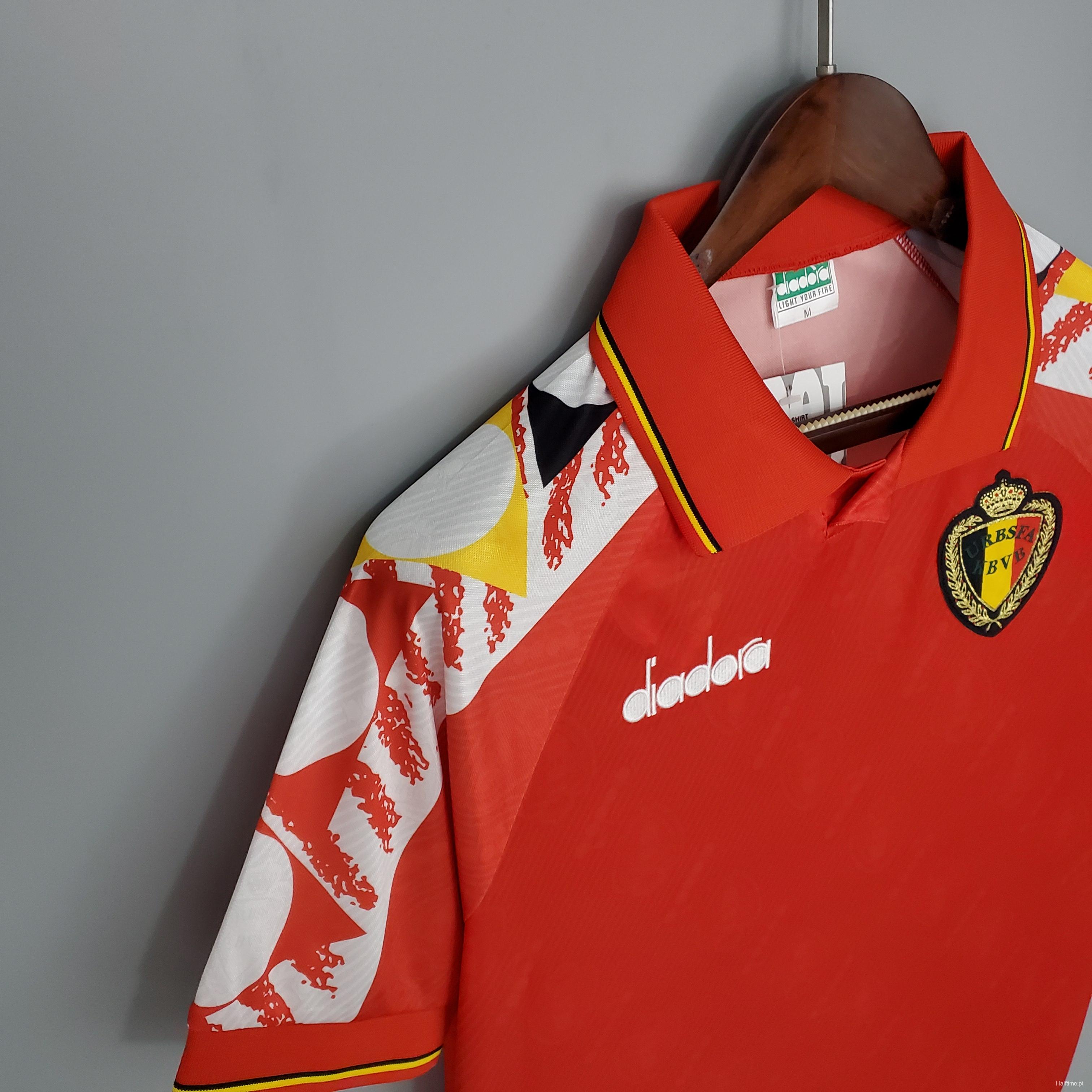 Retro 1995 Belgium home Soccer Jersey