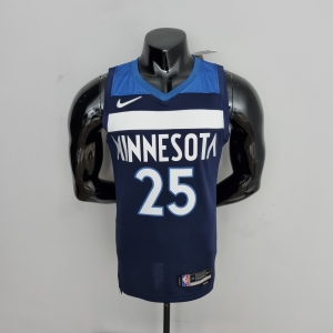 75th Anniversary Minnesota Timberwolves Rose #25 Royal Blue NBA Jersey