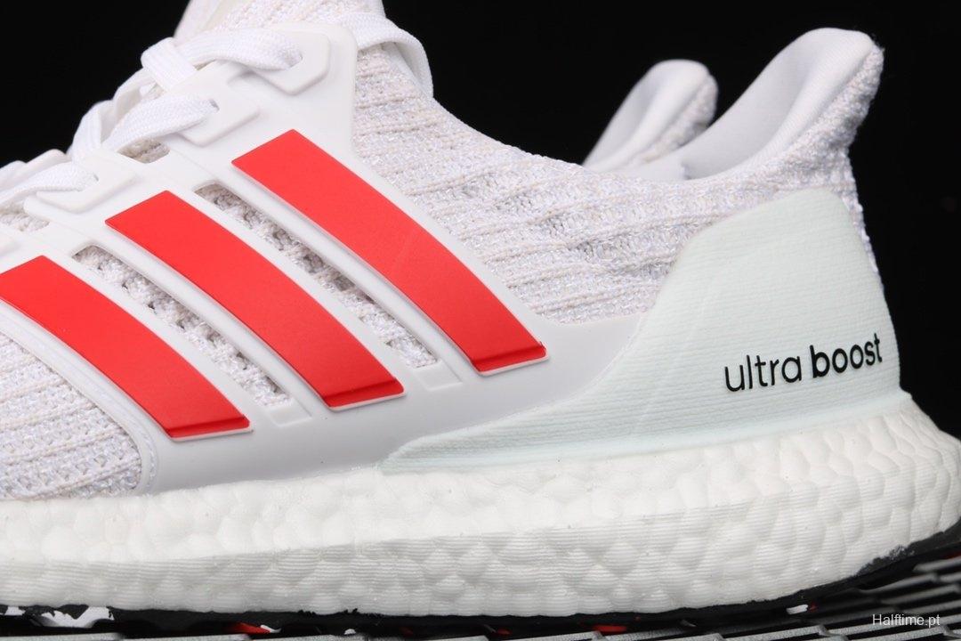 Adidas Ultra Boost 4.0DB3199 fourth generation knitted striped white and red UB