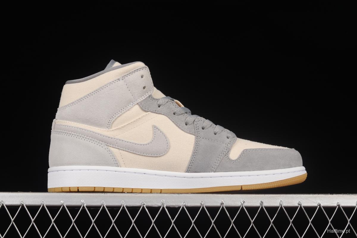 Air Jordan 1 Mid coconut milk mid-top basketball shoes DN4281-100