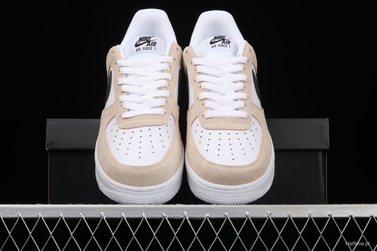 NIKE Air Force 1 Low milk tea white color matching head layer low top casual board shoes BQ8988-100