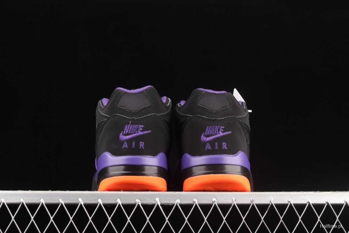 NIKE Air Flight 89 black and purple air cushion basketball shoes CU4838-001