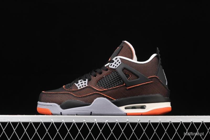 Air Jordan 4 Retro SE Brass Black Orange Sea Star Orange CW7183-100