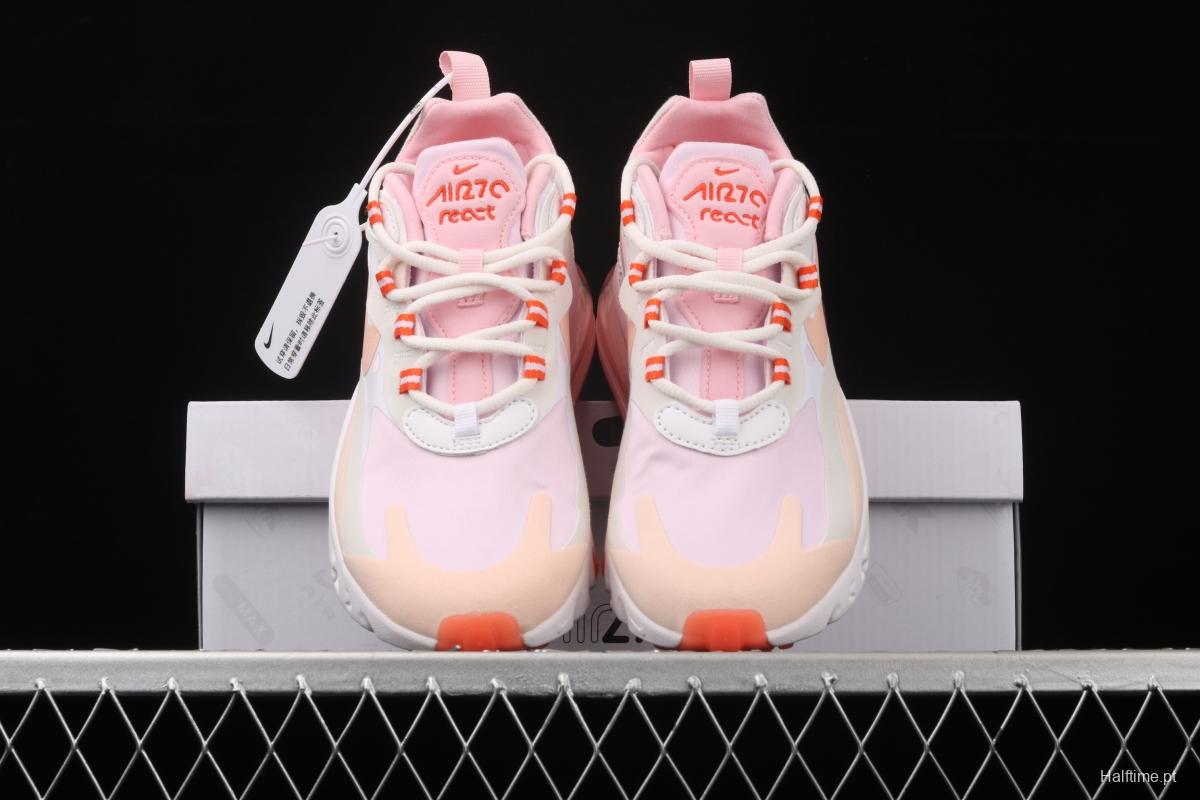 NIKE Air Max 270React new high-frequency mesh hollowing out function half-palm air cushion running shoes CJ0619-103