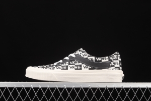 Vans Bold Ni checkerboard black and white printed cashew flower low upper board shoes VN0A3WLP42M