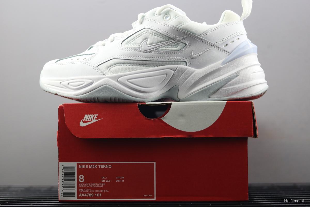 NIKE M2K Tekno all-white color retro sports daddy shoes AV4789-101