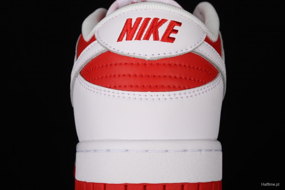 NIKE DUNK SB Low reverses white and red university red buckle rebound fashion leisure board shoes DD1391-600