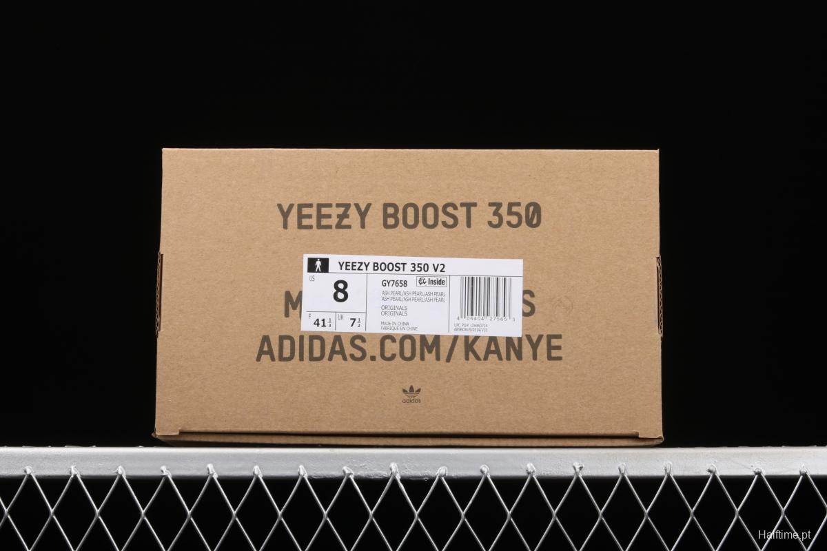 Adidas Yeezy 350 Boost V2 Ash Pear GY7658 Darth Coconut 350 second generation hollowed-out gray pearl color matching