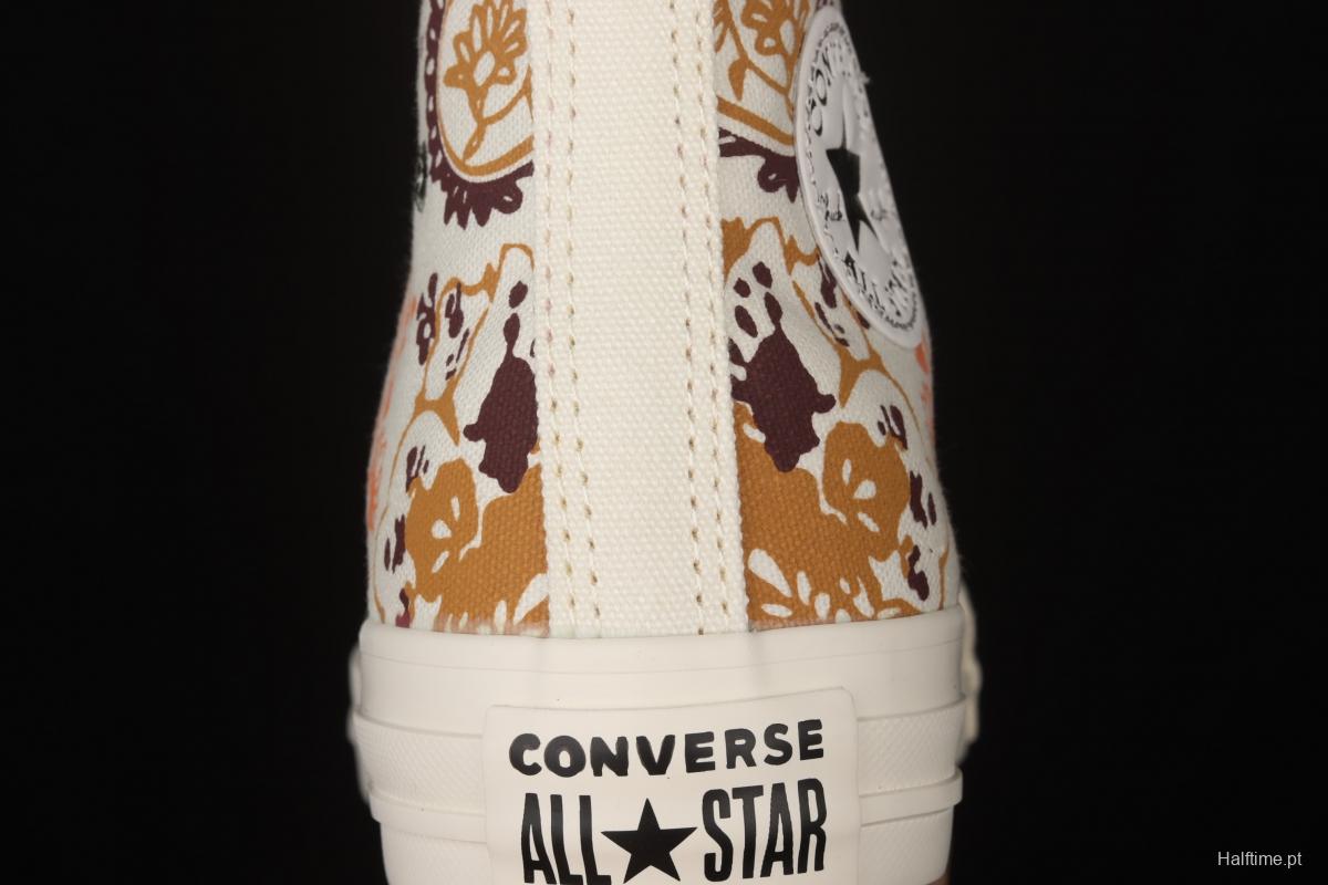 Converse All Star Converse cashew flower series high upper board shoes 572543C