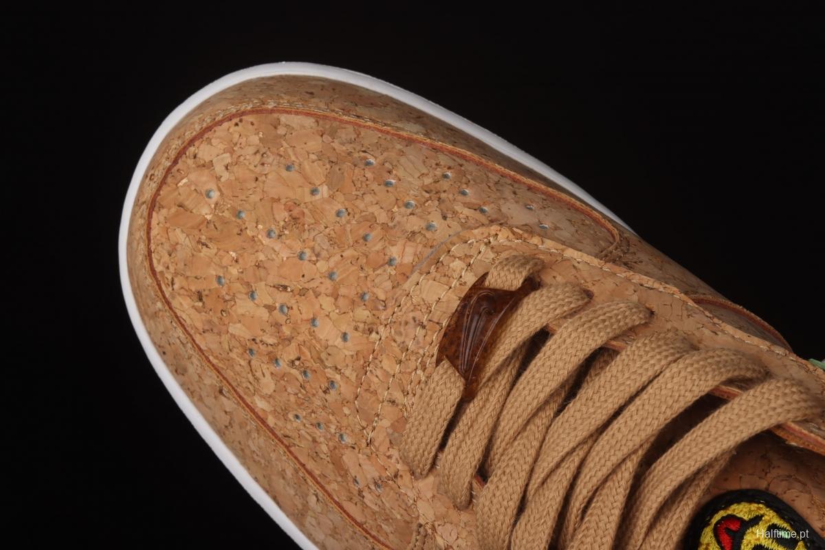 NIKE Air Force 1x07 Low cork color low-top casual board shoes CZ0338-200