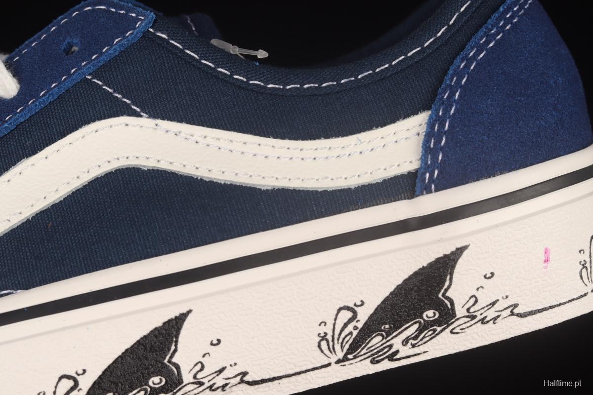 Vans Style 36 SF Klein blue shark side striped low-top casual board shoes VN0A6WKT6QD