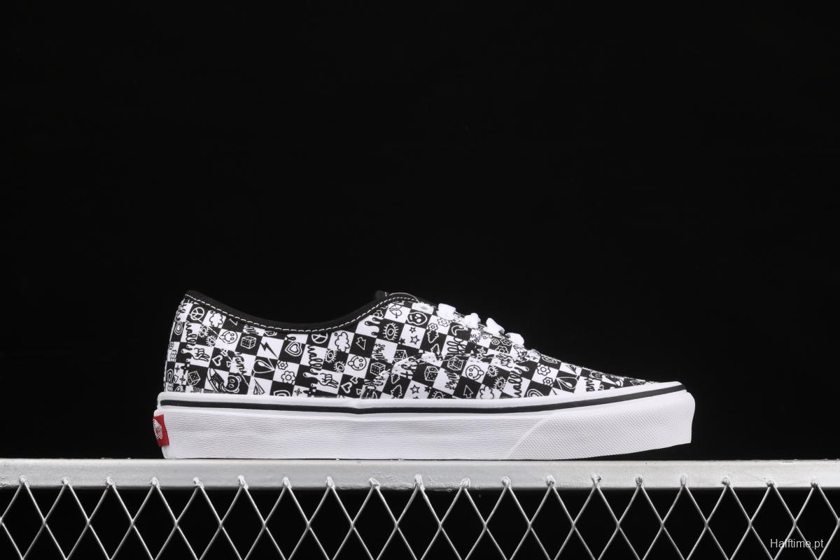 Vans Authentic black and white graffiti printing VN0A2Z518G