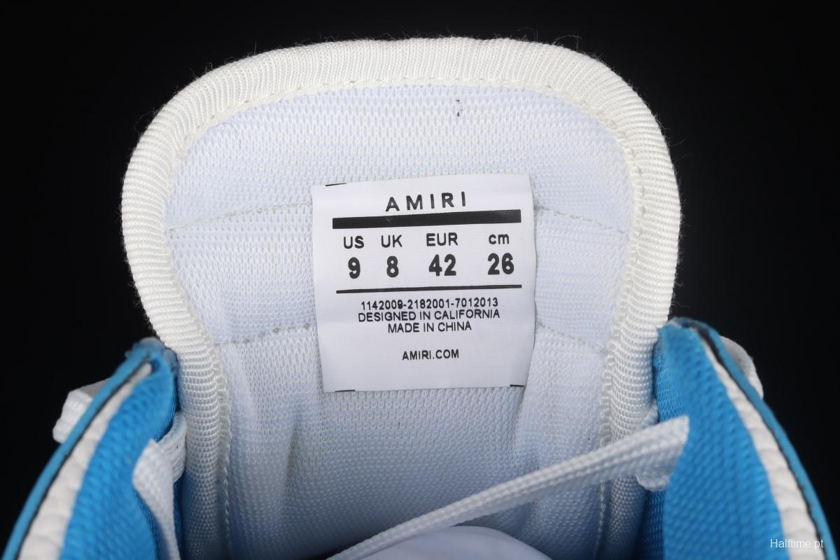 AMIRI 21SS SKEL-TOP Bones low Band White Blue