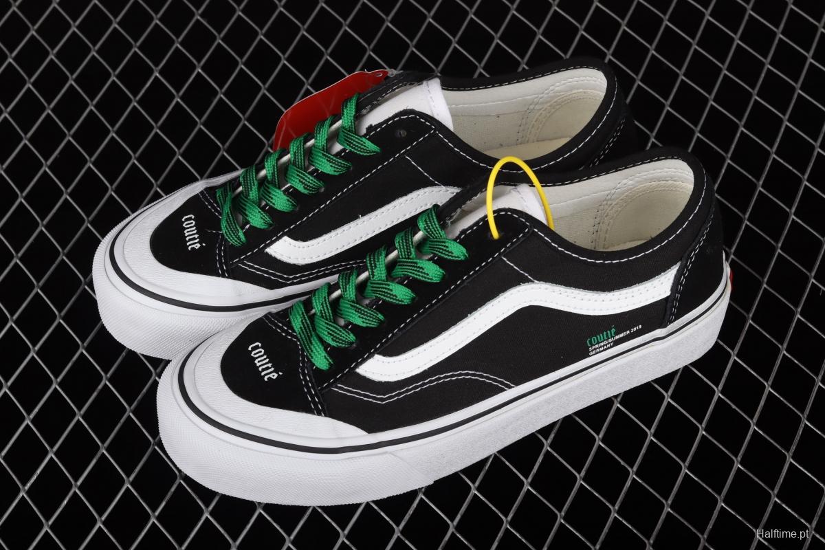 Vans Old Skool couti é co-named Baotou black low-top casual board shoes VN0A3MVYX18