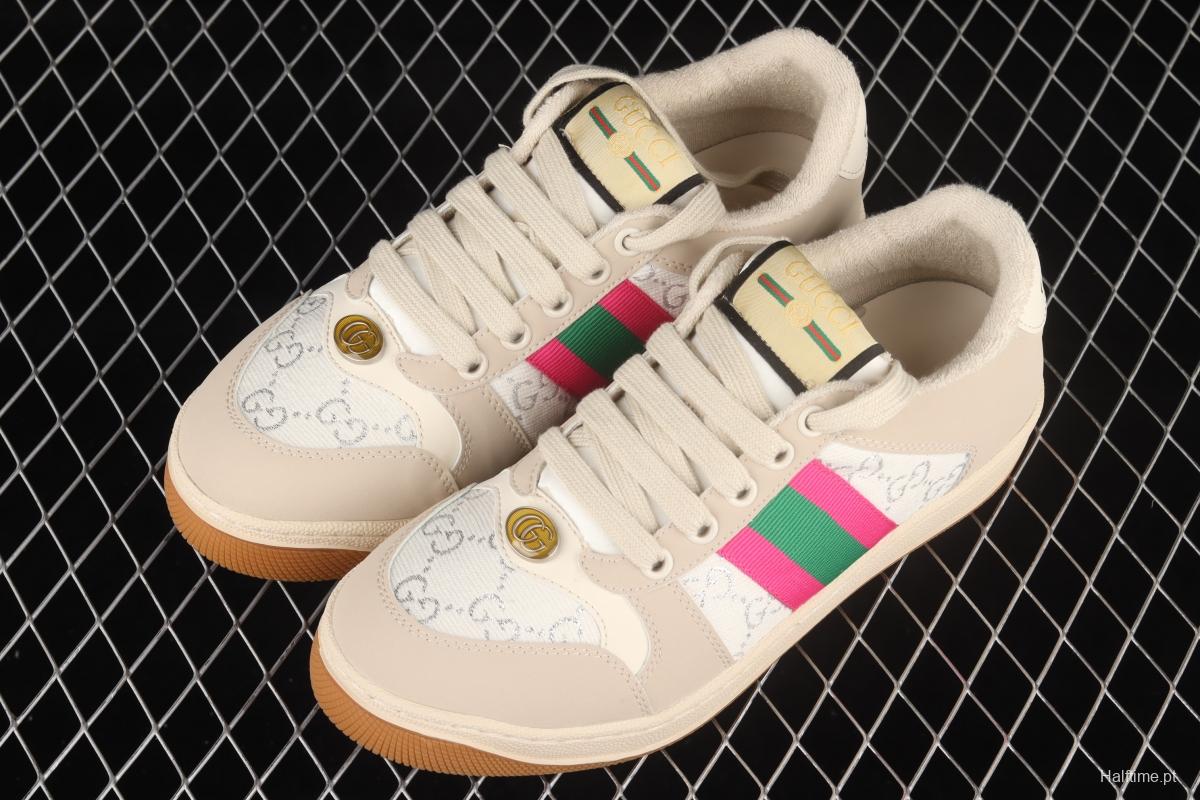 Gucci Distressed Screener Sneaker Gucci classic dirty shoes