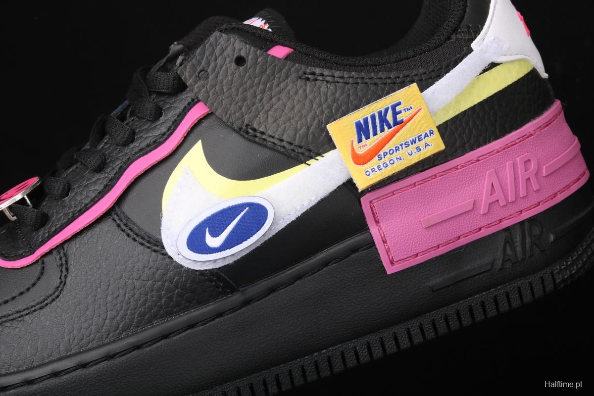 NIKE Air Force 1 ShAdidasow light weight heighten Velcro low-top board shoes CU4743-001