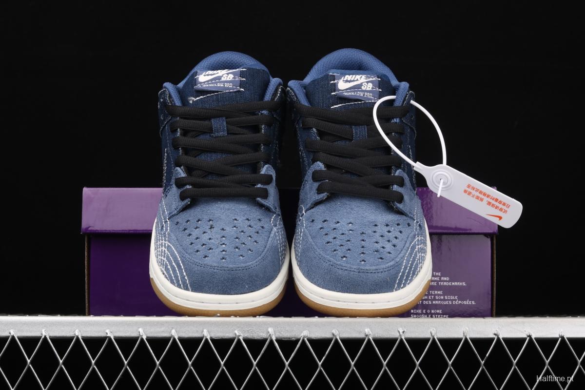 NIKE SB DUNK Low Pro PRM Denim Gum tannin denim CV0316-400