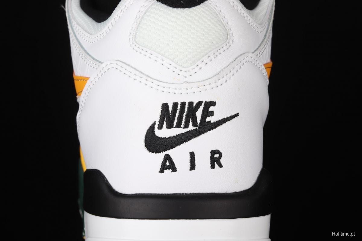 NIKE Air Flight 89 White Chrysanthemum Yellow Air cushion Basketball shoes CN0050-100