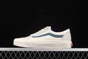 Vans Old Skool Lx white suede inner blue leather spliced canvas retro casual shoes VN0A38G1QKK