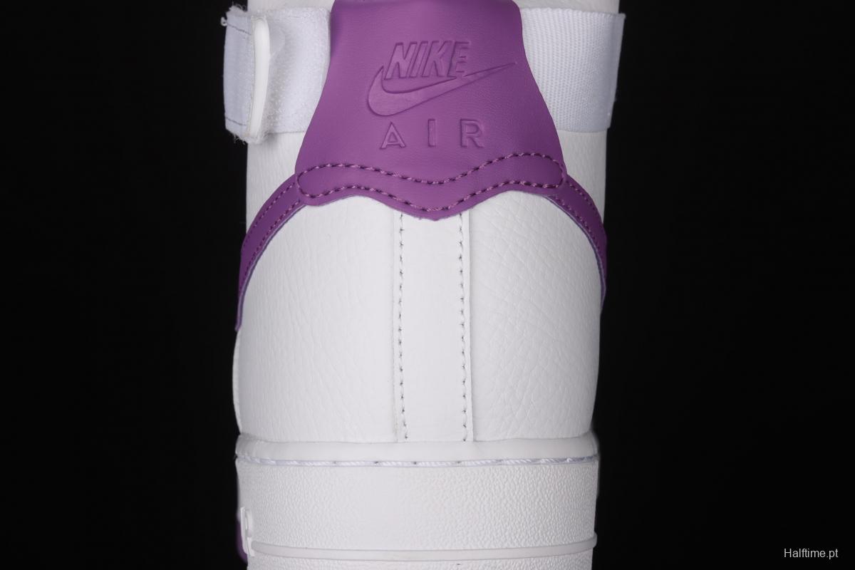 NIKE Air Force 1 High'07 white purple high top casual board shoes 334031-112