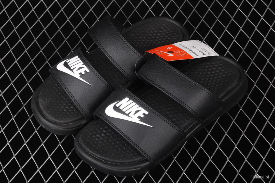 NIKE Benassi Swoosh # double belt ninja slipper series # authentic slippers life all kinds of summer beach slippers 819717-010