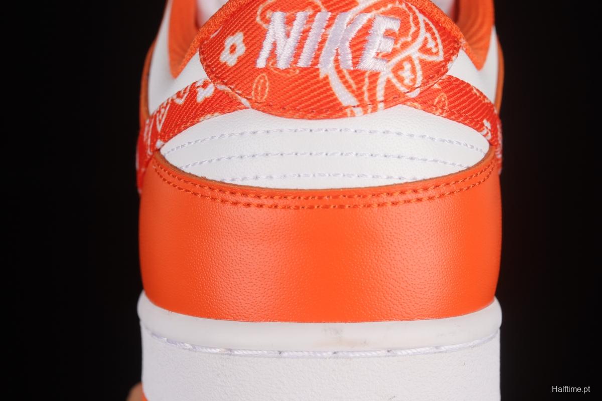 NIKE DUNK Low Cashew Blossom White Orange SB Buckle Breakbackboard Fashion Casual Sneakers DH4401-103