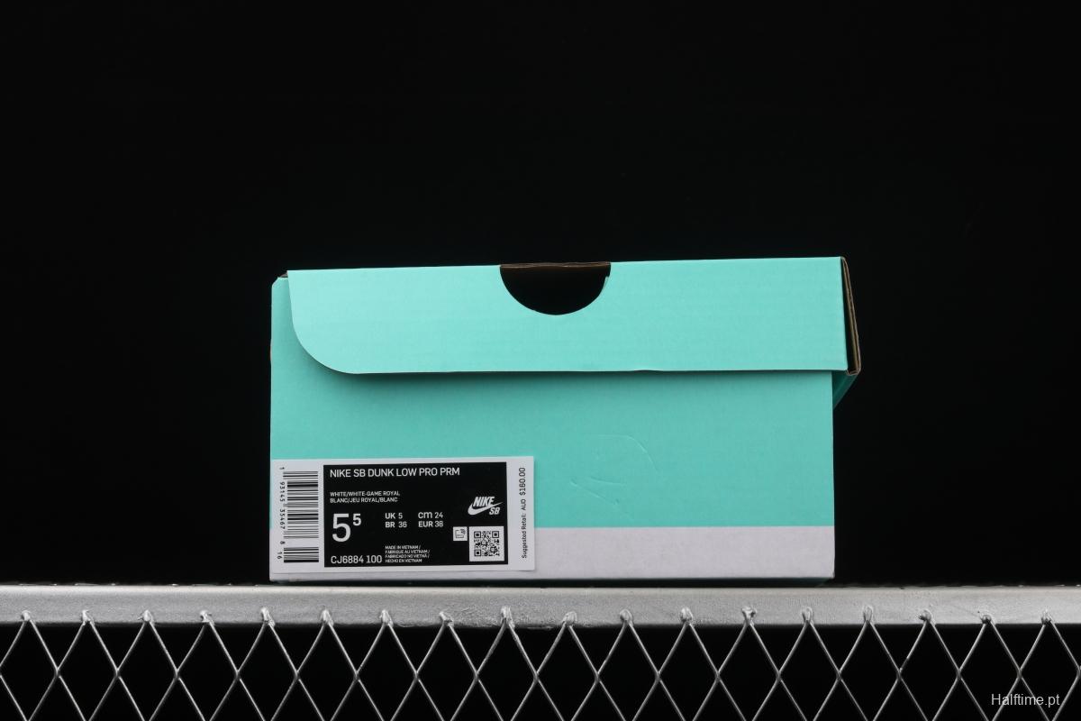 NIKE SB DUNK Low Pro Magnolia QQ crack ice blue blue porcelain sports skateboard shoes CJ6884-100