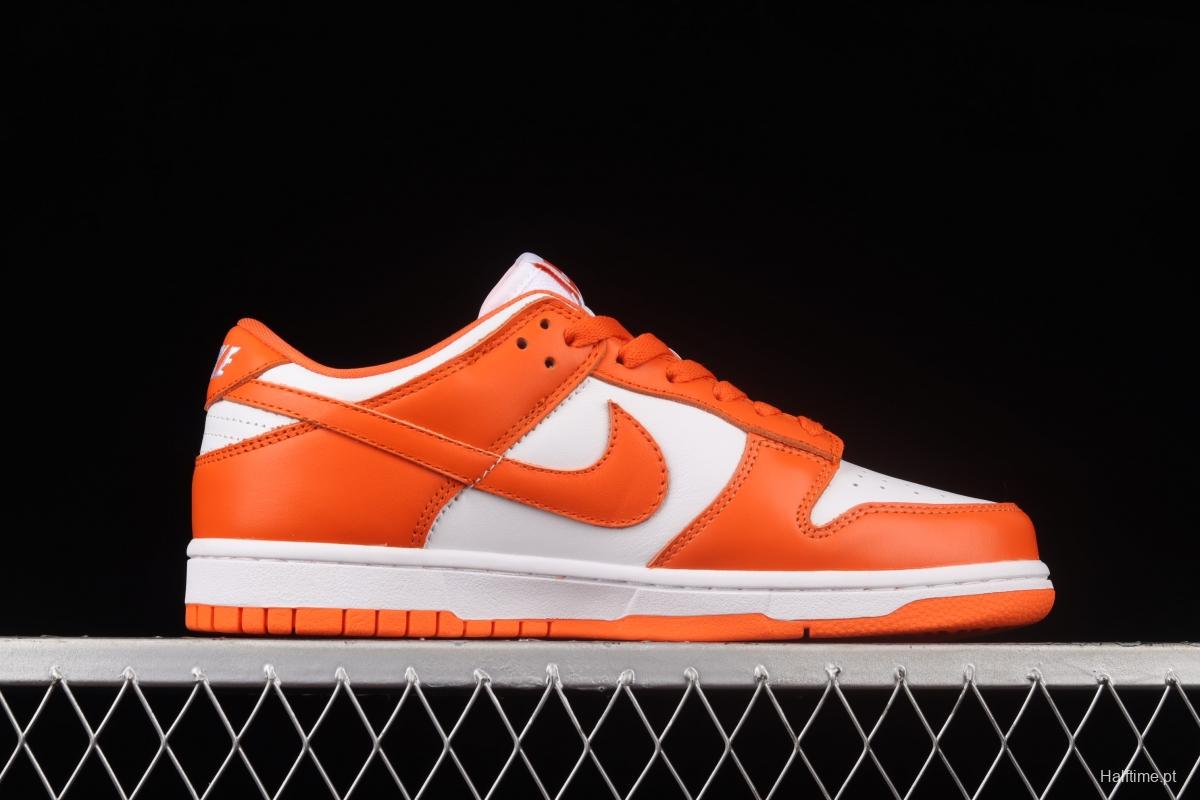 NIKE SB DUNK Low Pro Syracuse white orange board shoes CU1726-101