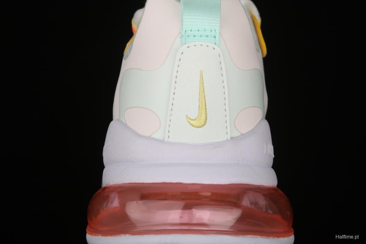 NIKE Air Max 270React new high frequency mesh hollowed-out half-palm air cushion running shoes CV8818-102