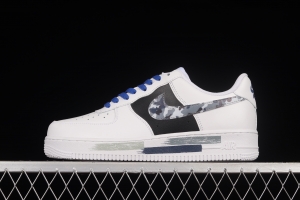 NIKE Air Force 1'07 Lx Painted Blue Hook Low Top Sneakers CW2288-114