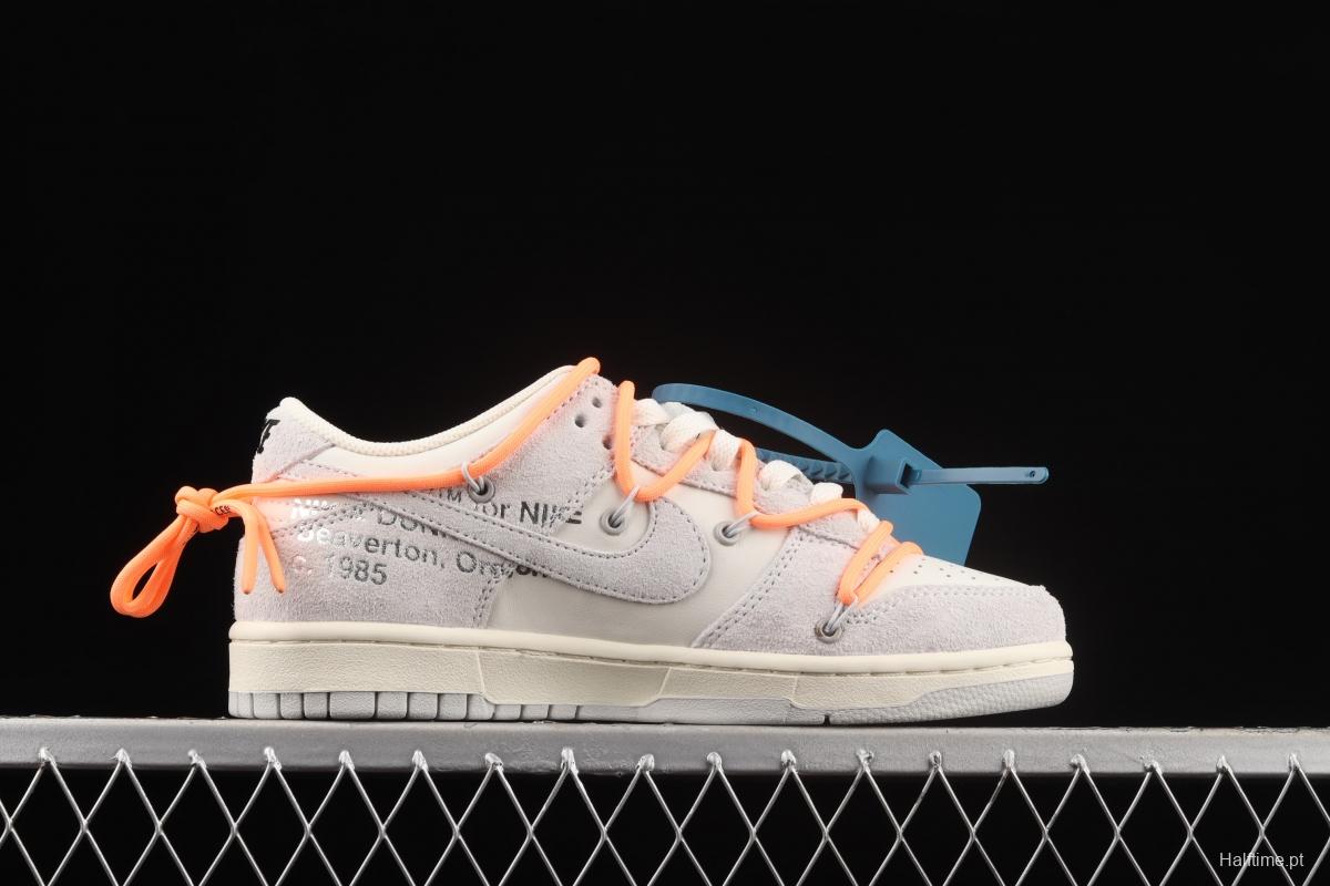 OFF-White x NIKE DUNK Low OW suede SB buckle rebound fashion casual board shoes DJ0950-119