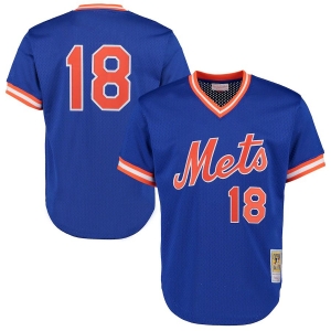 Men's Darryl Strawberry Royal Cooperstown Mesh Batting Practice Throwback Jersey