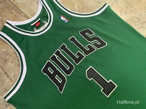 Men's Derrick Rose Green Retro Classic Team Jersey