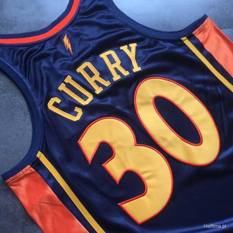 Men's Stephen Curry Navy Blue Retro Classic Team Jersey