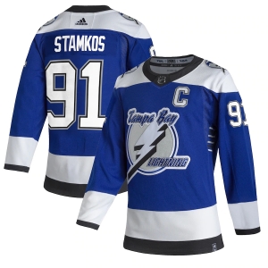 Men's Steven Stamkos Blue 2020-21 Reverse Retro Player Team Jersey