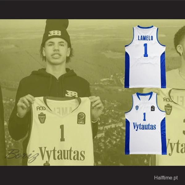 Lamelo Ball 1 Lithuania Vytautas White Basketball Jersey