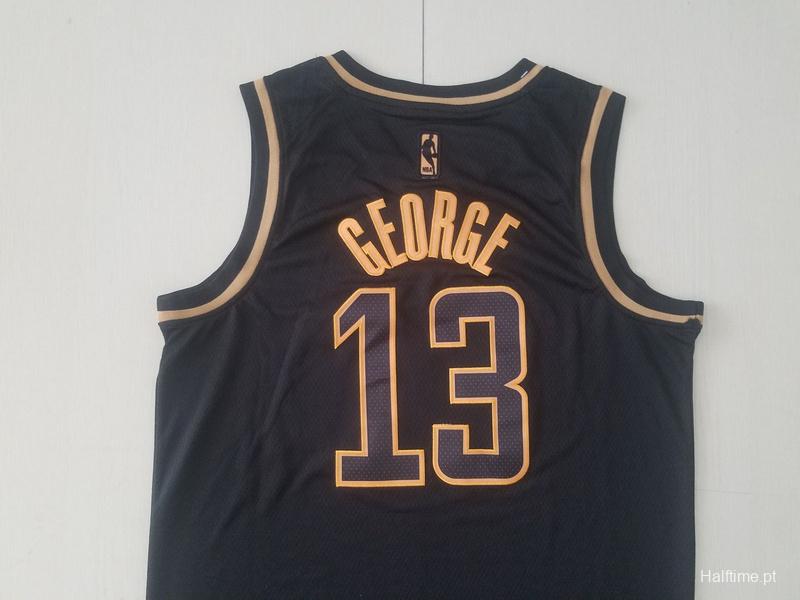 Paul George 13 Black Golden Edition Jersey