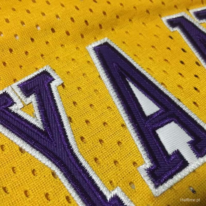 Men's Kobe Bryant Yellow Retro Classic Team Jersey