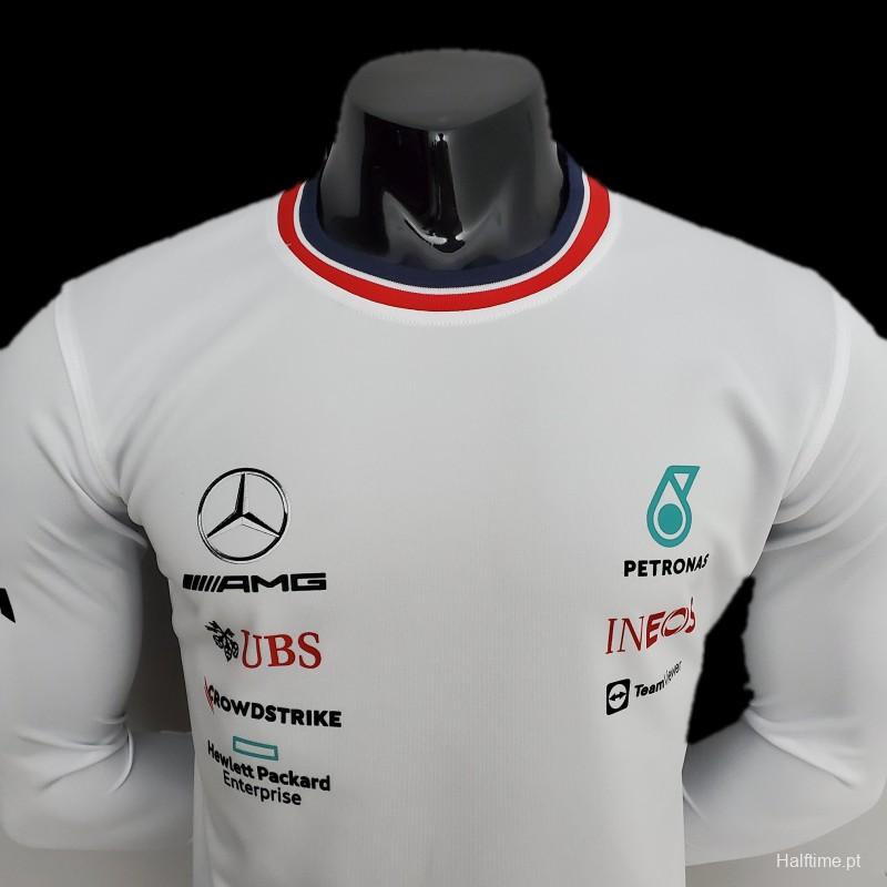 F1 Formula One 2022 Mercedes Long Sleeve White 