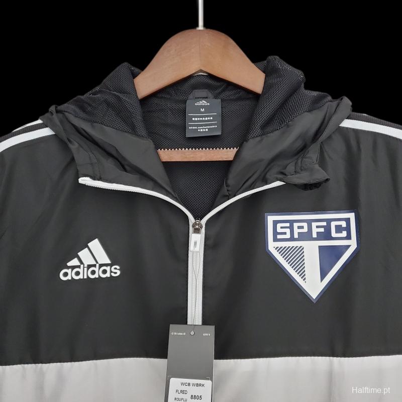 2022 Sao Paulo Windbreaker Black &amp; White Blue 