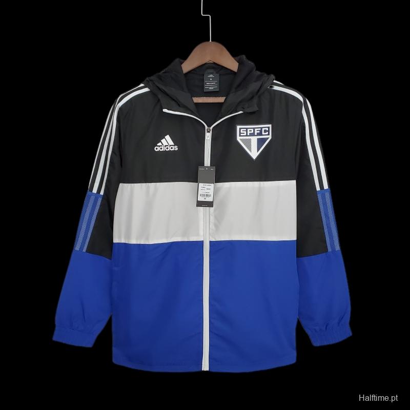 2022 Sao Paulo Windbreaker Black &amp; White Blue 