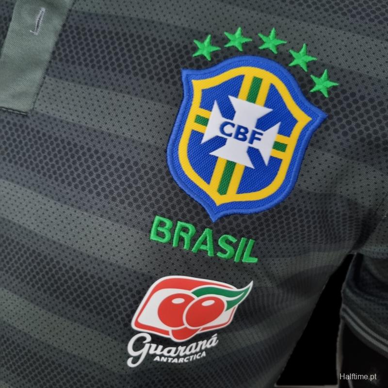 Brazil Polo Black Stripe