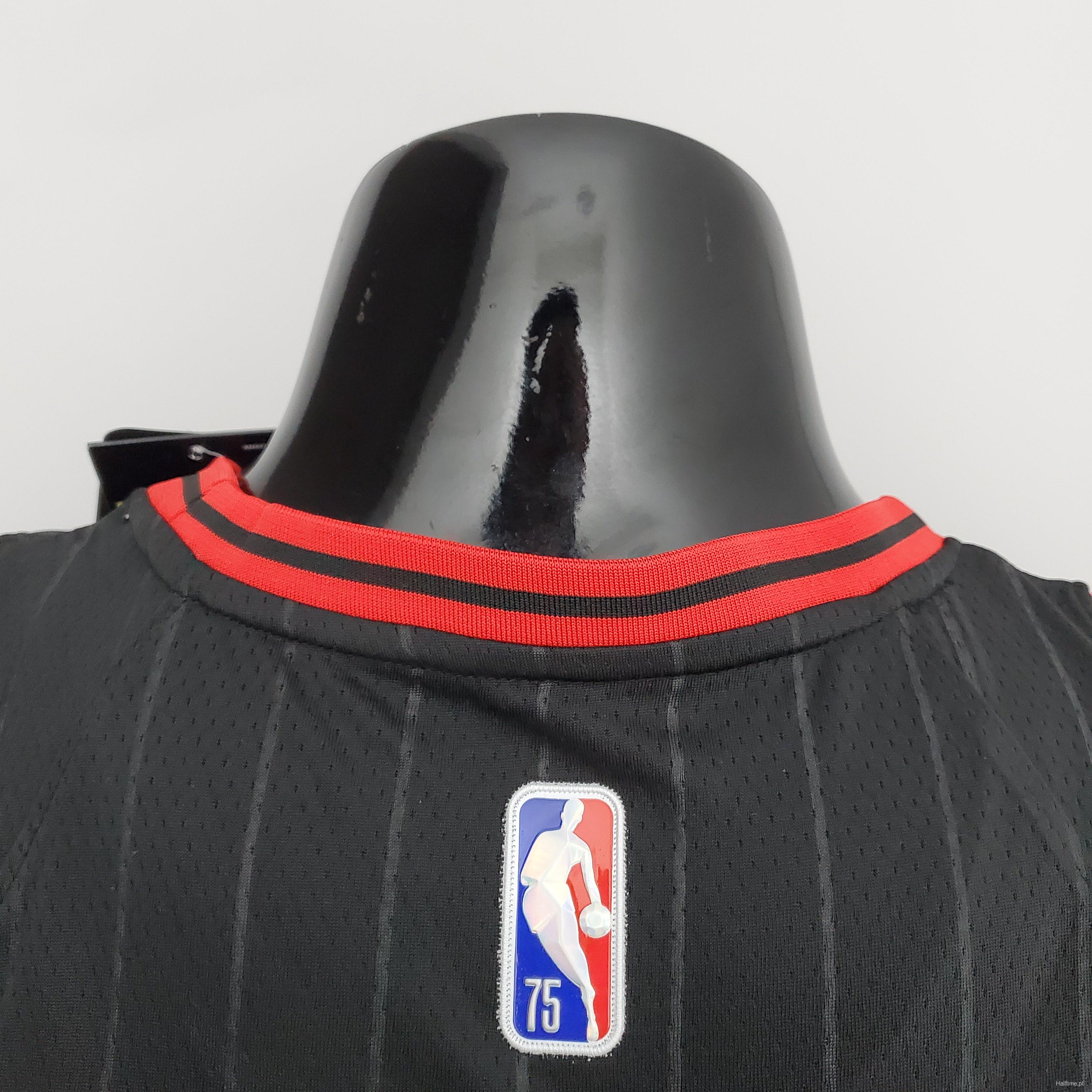 75th Anniversary Rose #1 Bulls Flyers Black NBA Jersey