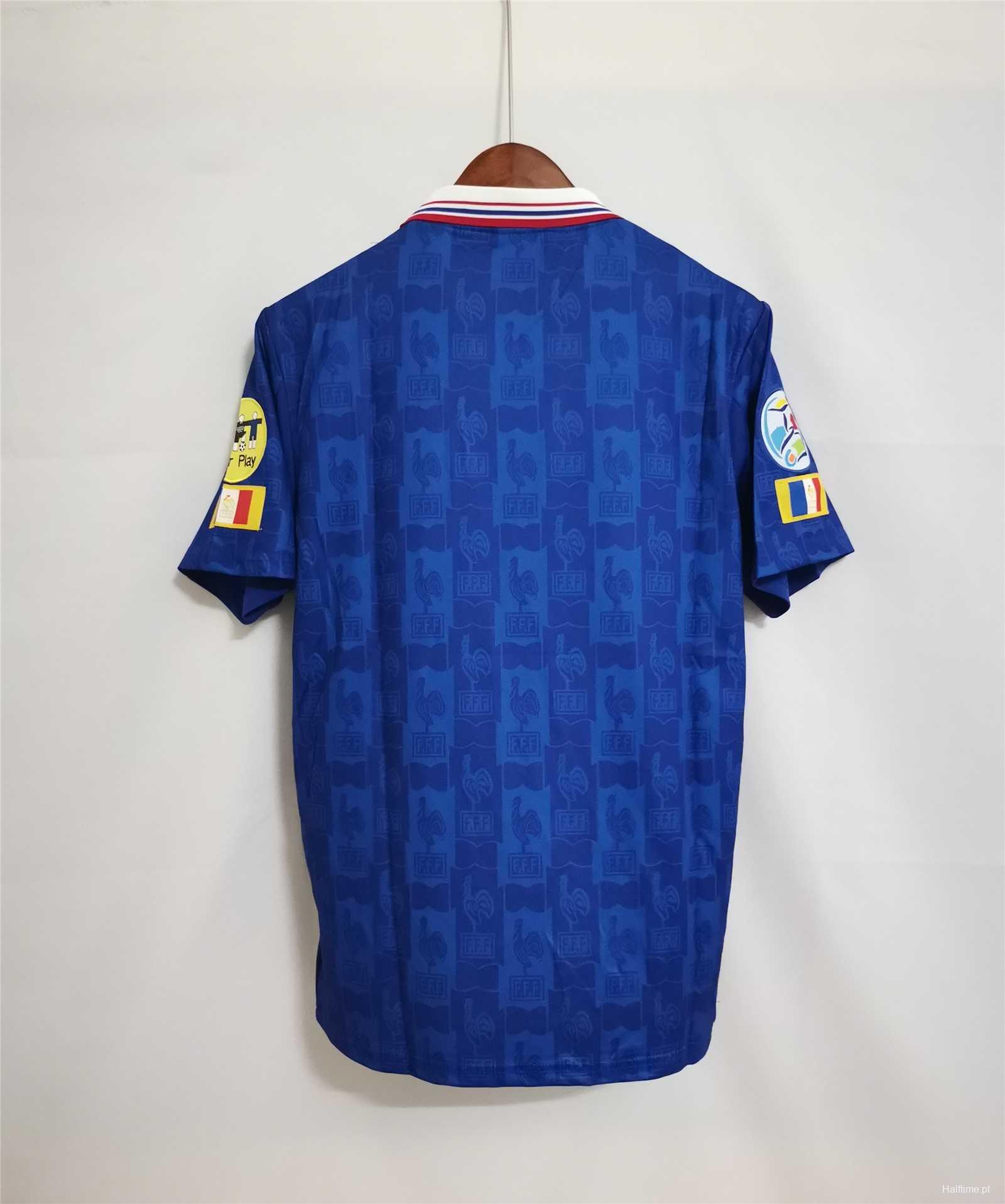 Retro 1996 France Home Blue Soccer Jersey