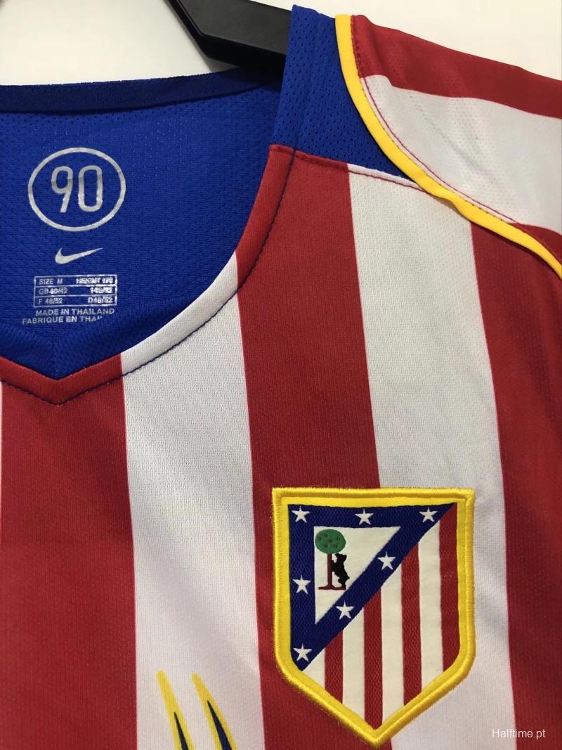 Retro 04/05 Atletico Madrid Home Soccer Jersey