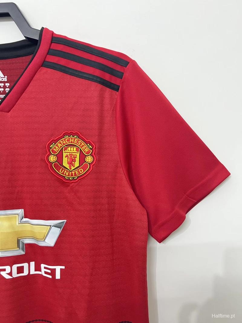 Retro 18/19 Manchester United Home Soccer Jersey