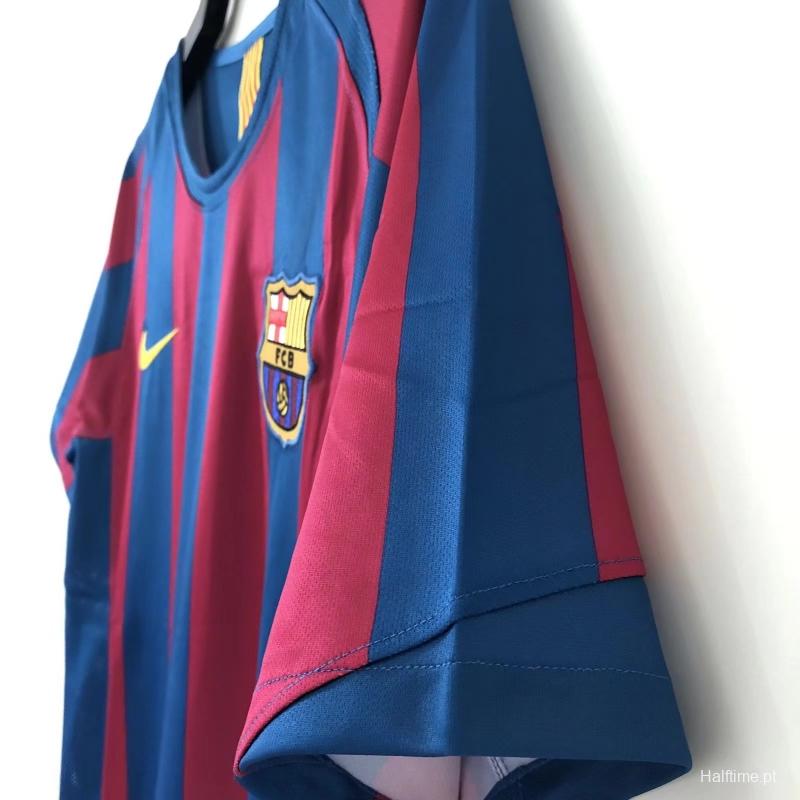 Retro 05/06 Barcelona Home League Version Soccer Jersey