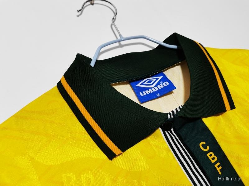 Retro 1991/93 Brazil Home Soccer Jersey