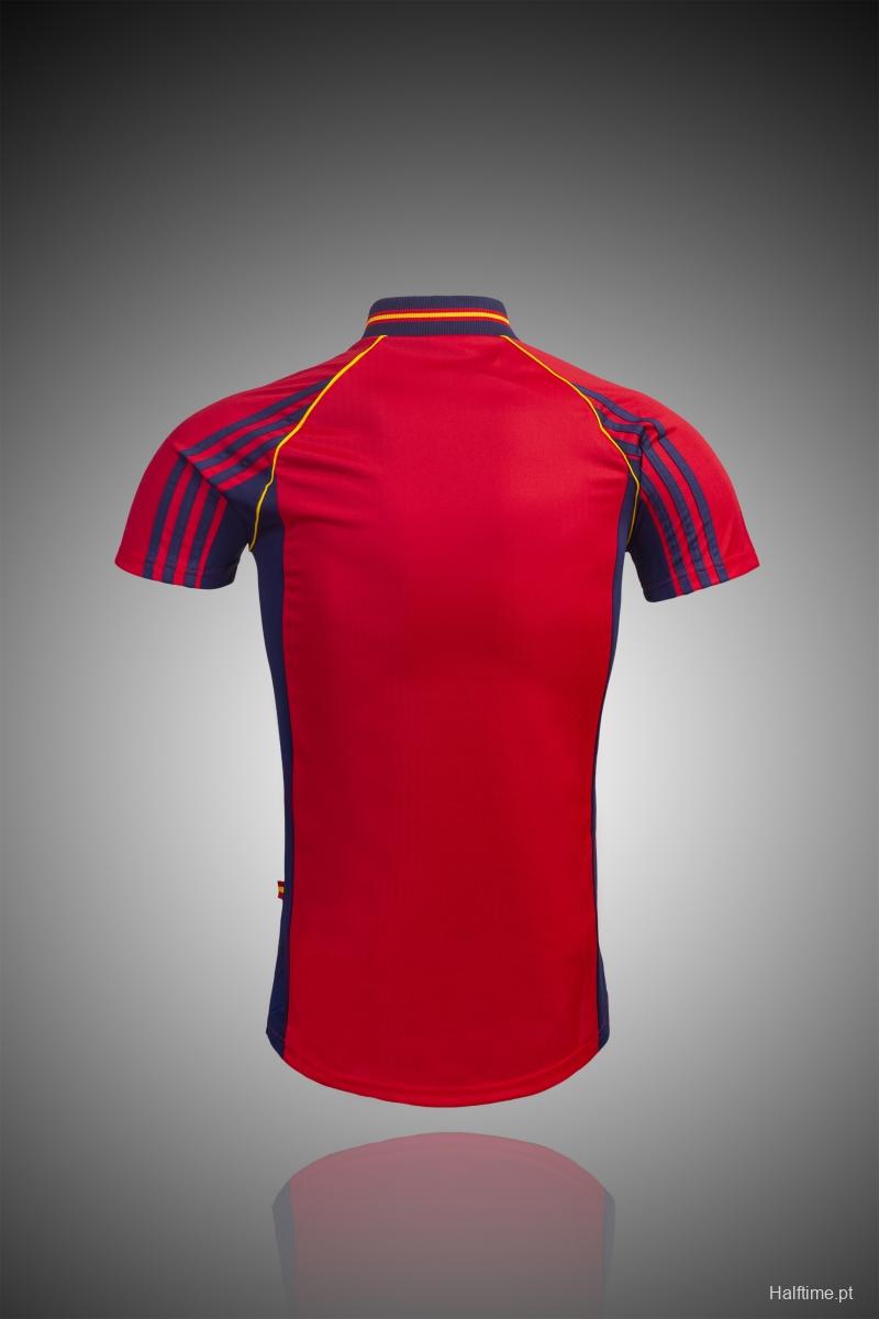 Retro 1998 Spain Home Soccer Jersey