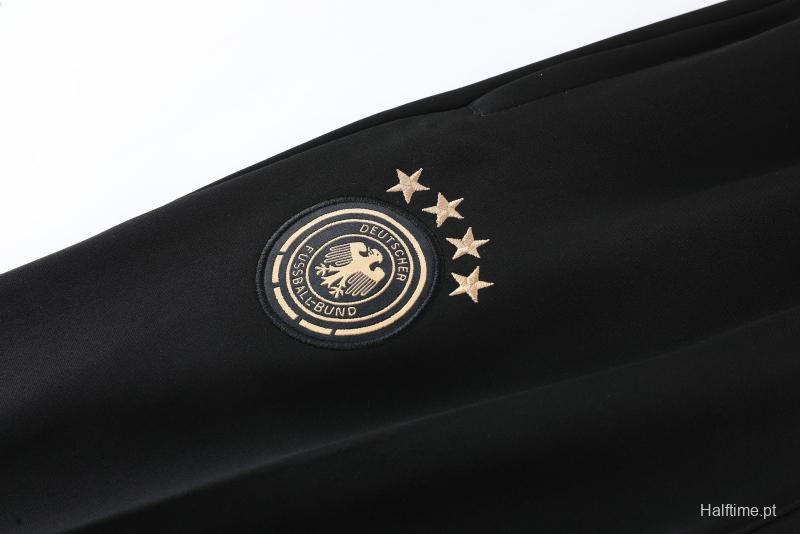 2022 Germany Black Full Zipper Tracksuit